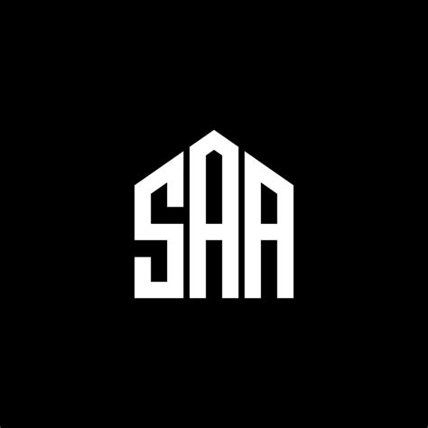 SAA letter logo design on BLACK background. SAA creative initials letter logo concept. SAA ...