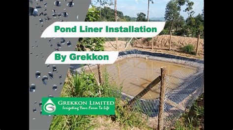 Pond liner Installation in Kenya | Fish Pond liners | Grekkon Limited - YouTube