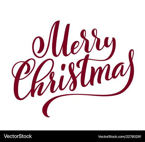 Merry christmas handwritten lettering lettering Vector Image