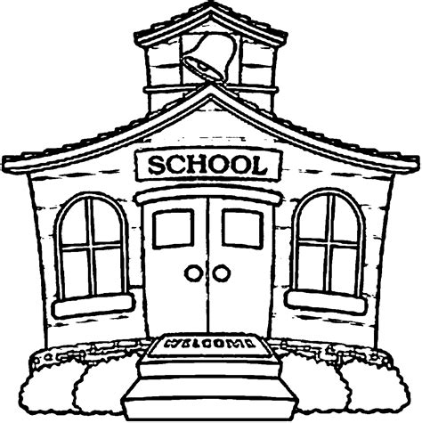 School Building Clipart Black And White | Free download on ClipArtMag