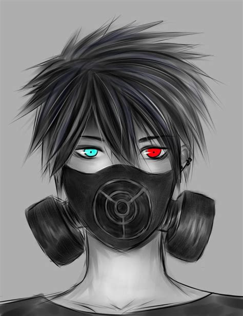 Anime Manga Boy with Gasmask by Kisunari on DeviantArt