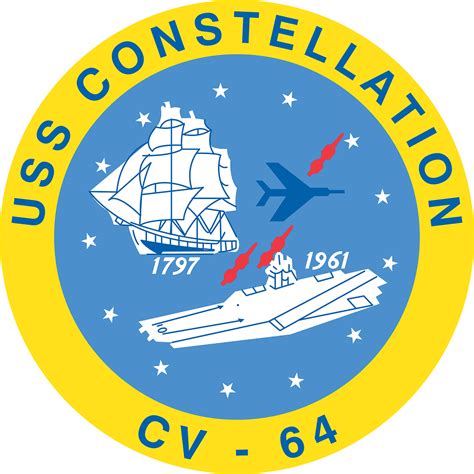 USS Constellation CV-64 Crest Decal - New US Navy Aircraft Carrier ...