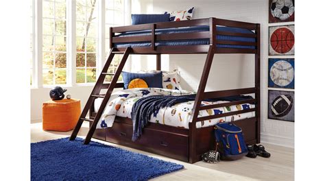 Ashley Halanton Twin/Full Storage Bunk Bed | Homemakers Furniture | Twin full bunk bed, Bunk ...