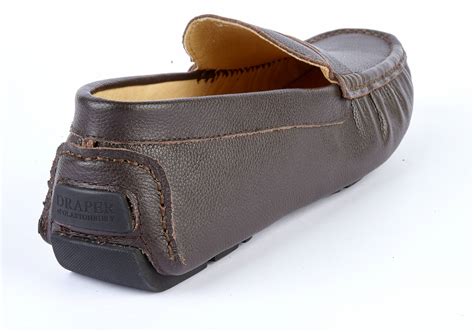 Brown Leather Driving Shoes | Mens Drivers | Draper of Glastonbury