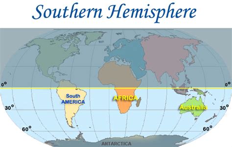 Types: Map of the Southern Hemisphere- Ornamental Plant Information ...