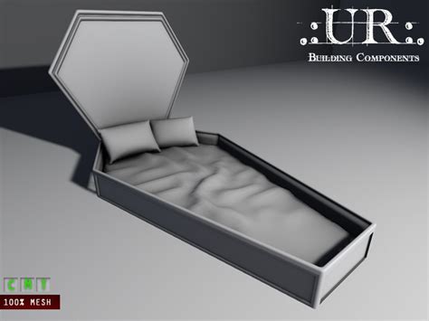 Second Life Marketplace - .:UR:. Halloween - Coffin Bed (full perm mesh)