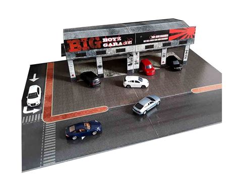 Garage Workshops | 1:64 Diorama Buildings for Hot Wheels Diecast Cars