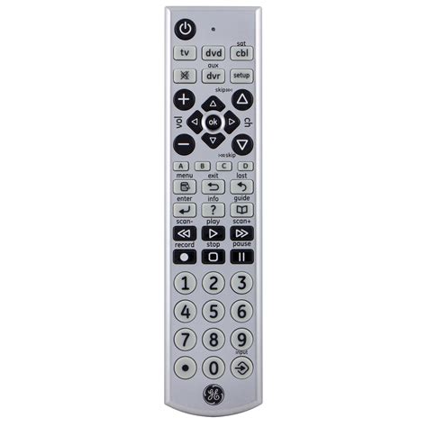 GE 4-Device Big Button Universal TV Remote Control in Silver, 34931 - Walmart.com