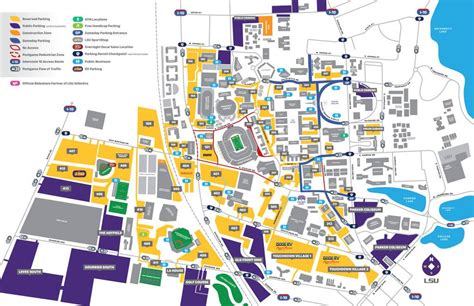 2018 LSU Football Parking Map | Lsu football, Lsu, Lsu tiger stadium