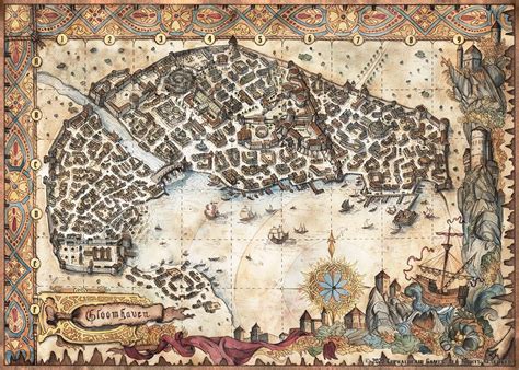 ArtStation - Gloomhaven: Jaws of the Lion - Map, Francesca Baerald | Map art, Fantasy map ...