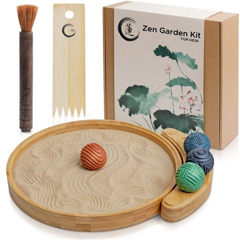 Buy ENSO Zen Garden for Desk, Sand Tray Therapy Kit - Japanese Desktop ...