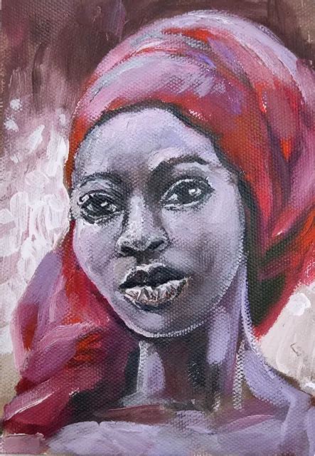 AFRICAN AMERICAN WOMAN Original Oil Painting girl Paintings Black woman art $0.99 - PicClick