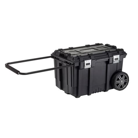 Husky 26-inch Connect Rolling Tool Storage Box Black | The Home Depot ...