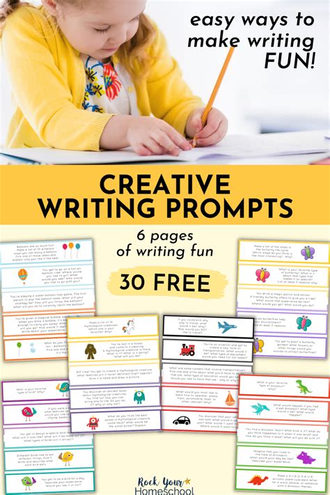 Writing Prompts for Kids with a Variety of Creative Themes (30 Free)