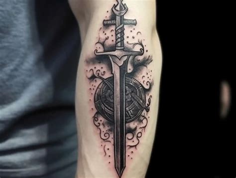 Excalibur the Mythical: King Arthur Sword Tattoo + Designs