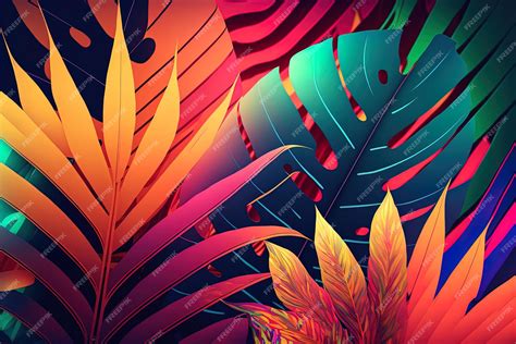 Premium Photo | Tropical background abstract contemporary color scheme