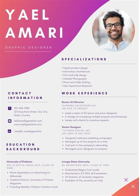 Colorful Resume : Premium Vector Colorful Resume Template - Customize ...