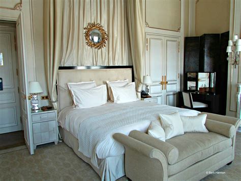 One of two bedrooms in the Coco Chanel Suite Ritz Paris. Such a soothing palette. Read the ...