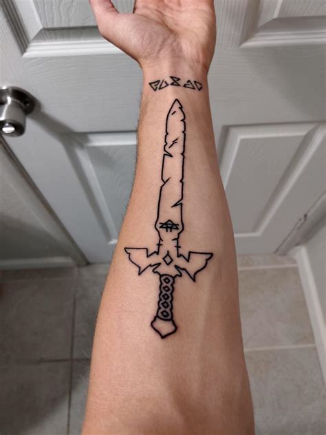 Master Sword tattoo I got this last Friday :) : r/Breath_of_the_Wild