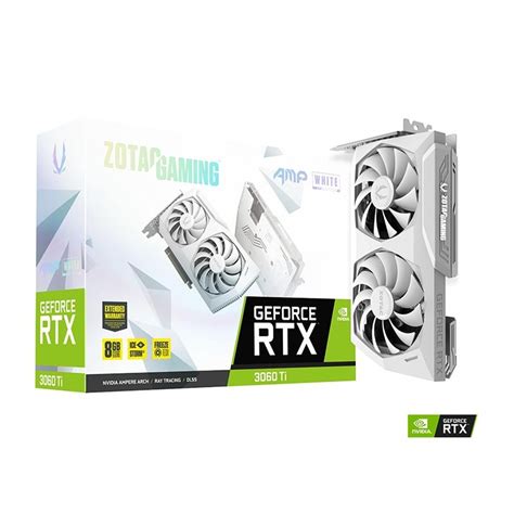 Zotac GeForce RTX 3060 Ti AMP White Edition LHR 8GB GDDR6 Graphics Card ...