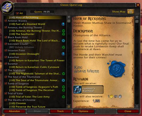 Classic Quest Log - World of Warcraft Addons - CurseForge