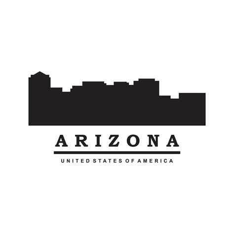 Arizona Skyline Silhouette Vector , Usa Skyscraper Logo 5552336 Vector Art at Vecteezy