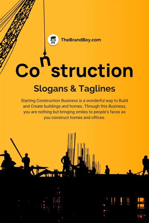 750+ Construction Company Slogans | Company slogans, Construction company, Business slogans