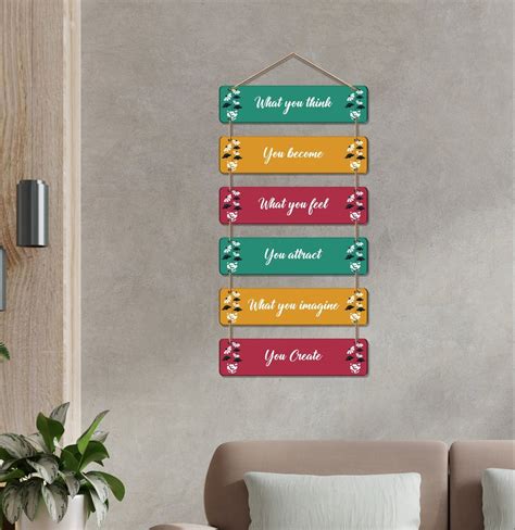 Multicolor Beautiful Quotes Wooden Wall Hanging, For Decoration at Rs ...