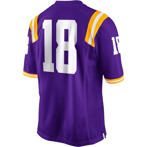 Nike LSU Tigers #18 Game Football Jersey - Purple | Official LSU Tigers ...