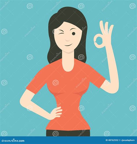 Woman Agree Stock Vector - Image: 48762552