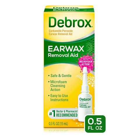 Debrox Earwax Removal Drops With Gentle Microfoam Cleansing Action, 0.5 fl. Oz. - Walmart.com ...