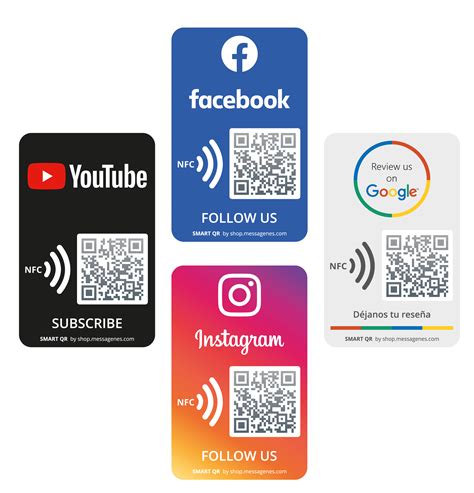 MESSAGENES - Social Media Stickers - NFC sticker