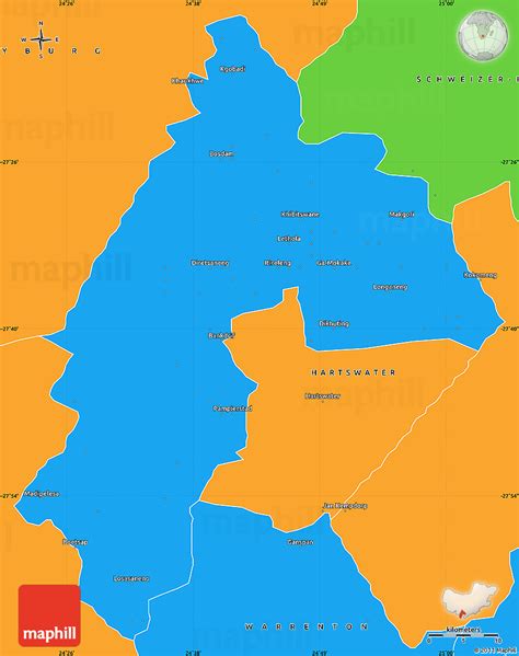 Political Simple Map of TAUNG