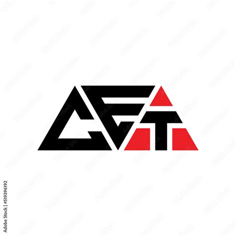 CET triangle letter logo design with triangle shape. CET triangle logo ...