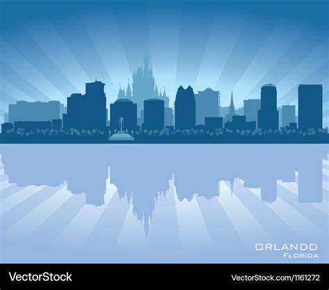 Orlando florida skyline city silhouette Royalty Free Vector