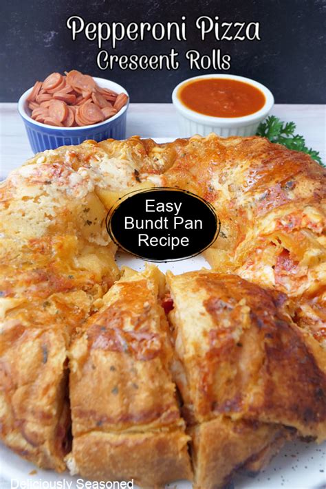 Pepperoni Pizza Crescent Rolls (Bundt Pan Recipe)