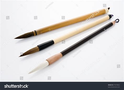 Writing Brush Isolated On White Background Stock Photo 77679052 ...