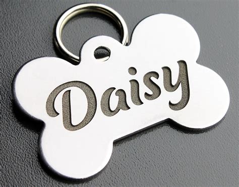 Deep Engraved Stainless Steel Pet ID Tag - Bone (1" x 1-1/2") – PAWSITIVELY PET TAGS