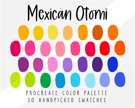 Mexican Otomi, Procreate Color Palette, Procreate Palette, Folk Art ...