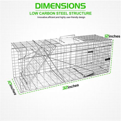 Snapklik.com : SZHLUX 32 Live Animal Cage Trap, Heavy Duty Folding ...