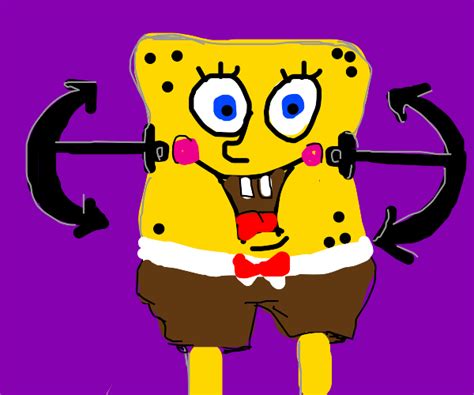 Spongebob wearing anchor arms - Drawception