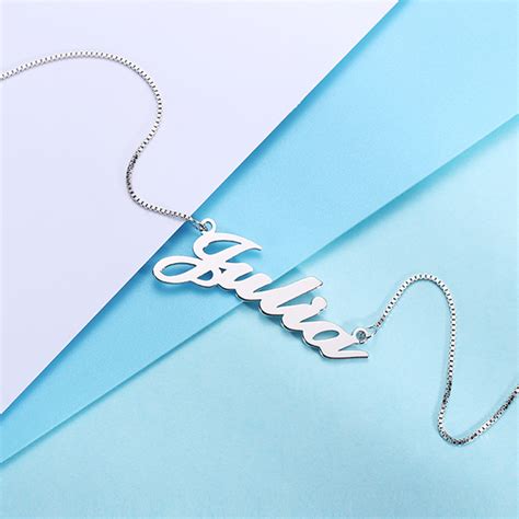 Classic Letter Name Necklace in Silver - GetNameNecklace