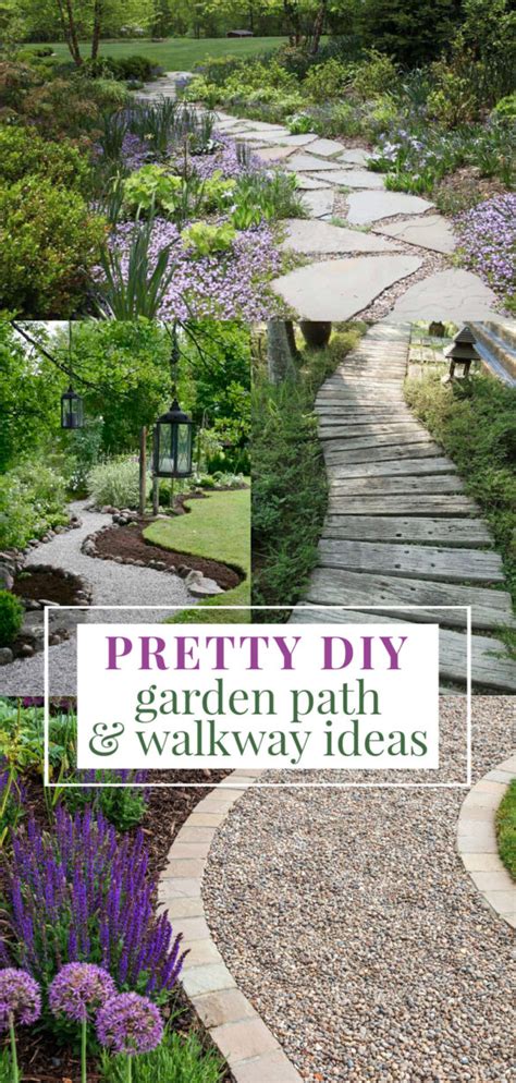 Pretty DIY Garden Path + Walkway Ideas