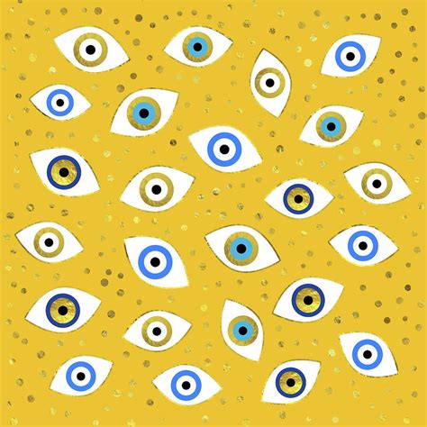 Nazar Eye Amulet pattern Digital Art by Lioudmila Perry