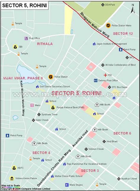 Sector 5 Rohini Map