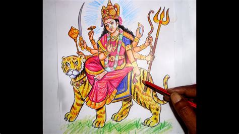 Drawing Of Durga Maa Full Body Easy - Durga Navadurga Clipartmag Pngkit ...