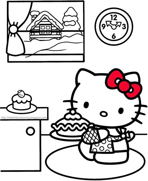 HELLO KITTY COLORING PAGES