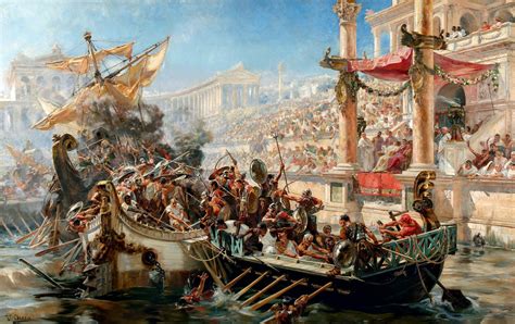 Battle Of Actium Painting at PaintingValley.com | Explore collection of Battle Of Actium Painting