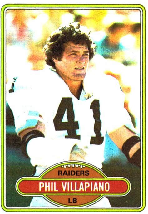 1980 Topps Phil Villapiano Oakland Raiders | Oakland raiders, Oakland ...