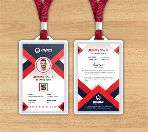 Modern Corporate ID Card PSD Template | PSDFreebies.com